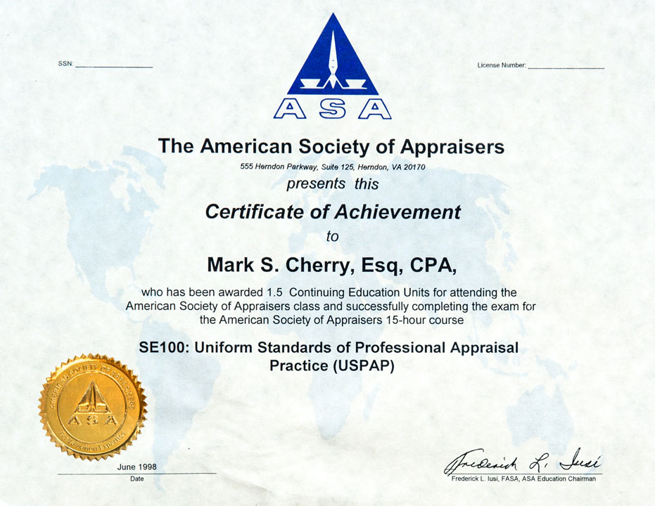 The American Society of Appraisers